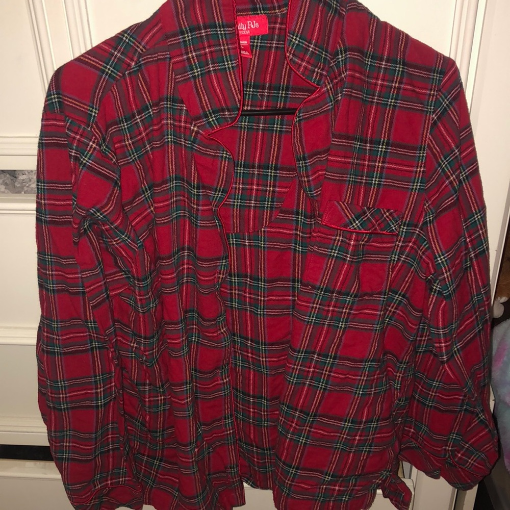 Red pajama shirt , from Macy’s good quality !